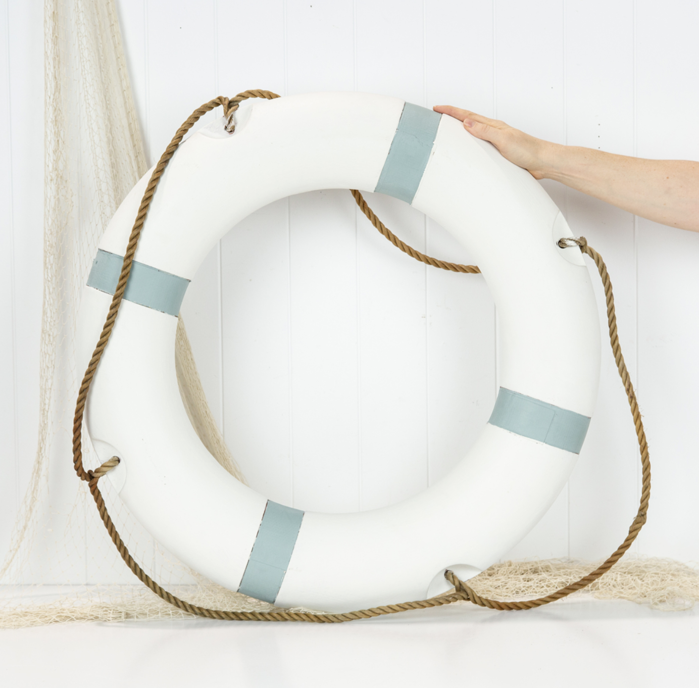 Life Ring White & Duck Egg Blue #0625