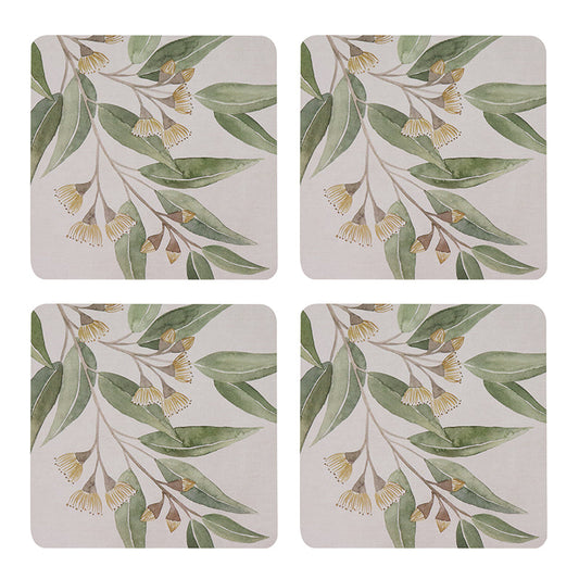 Flowering Gum Square Coaster Set 4
