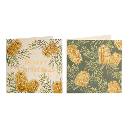 Banksia Christmas Card & Envelope Set 8