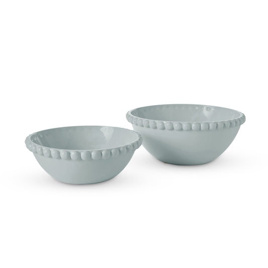 Eden Pale Blue Large Bowl Set 2 Sml D28X10Cm / Lrg D32X13Cm