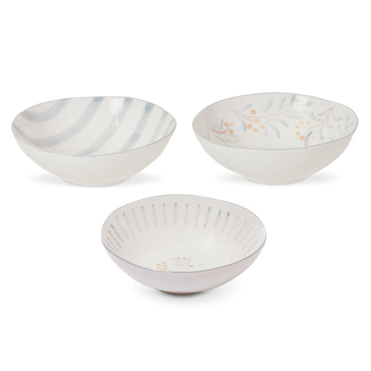 Juniper Hand Painted Small Bowl Set 3