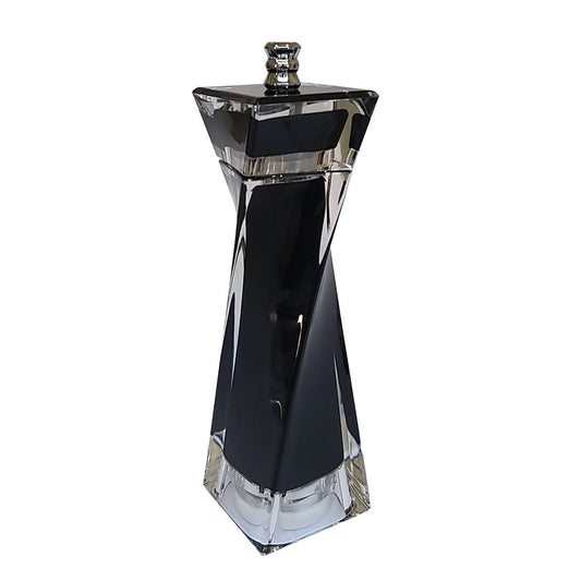 2728Blk - Blk & Transp Salt/Pepper Mill Set 16Cm