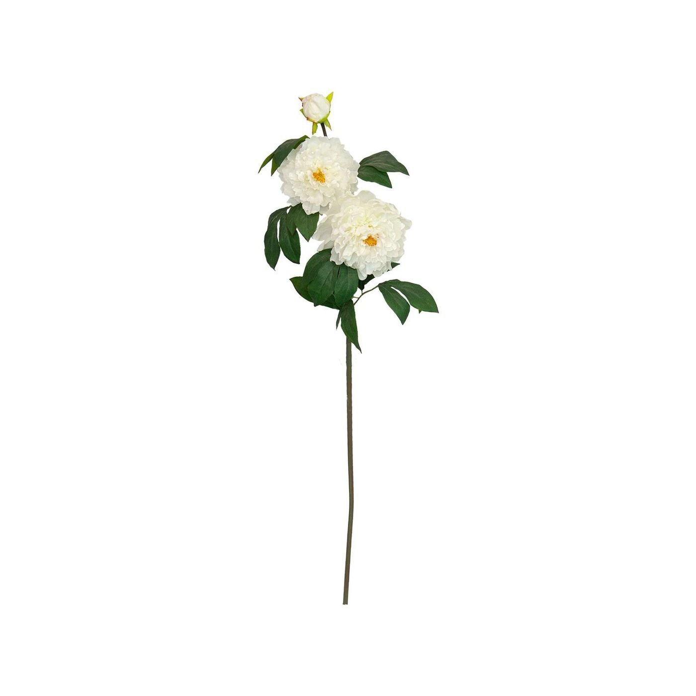 Carnation Trio - White - Faux Flower - 90cm