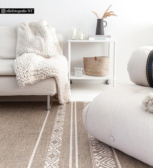 Africa Natural Vinyl Rug Lifestyle