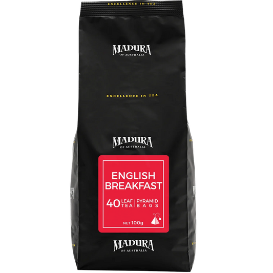 English Breakfast - 40 Leaf Tea - Pyramid Bags - Pouch