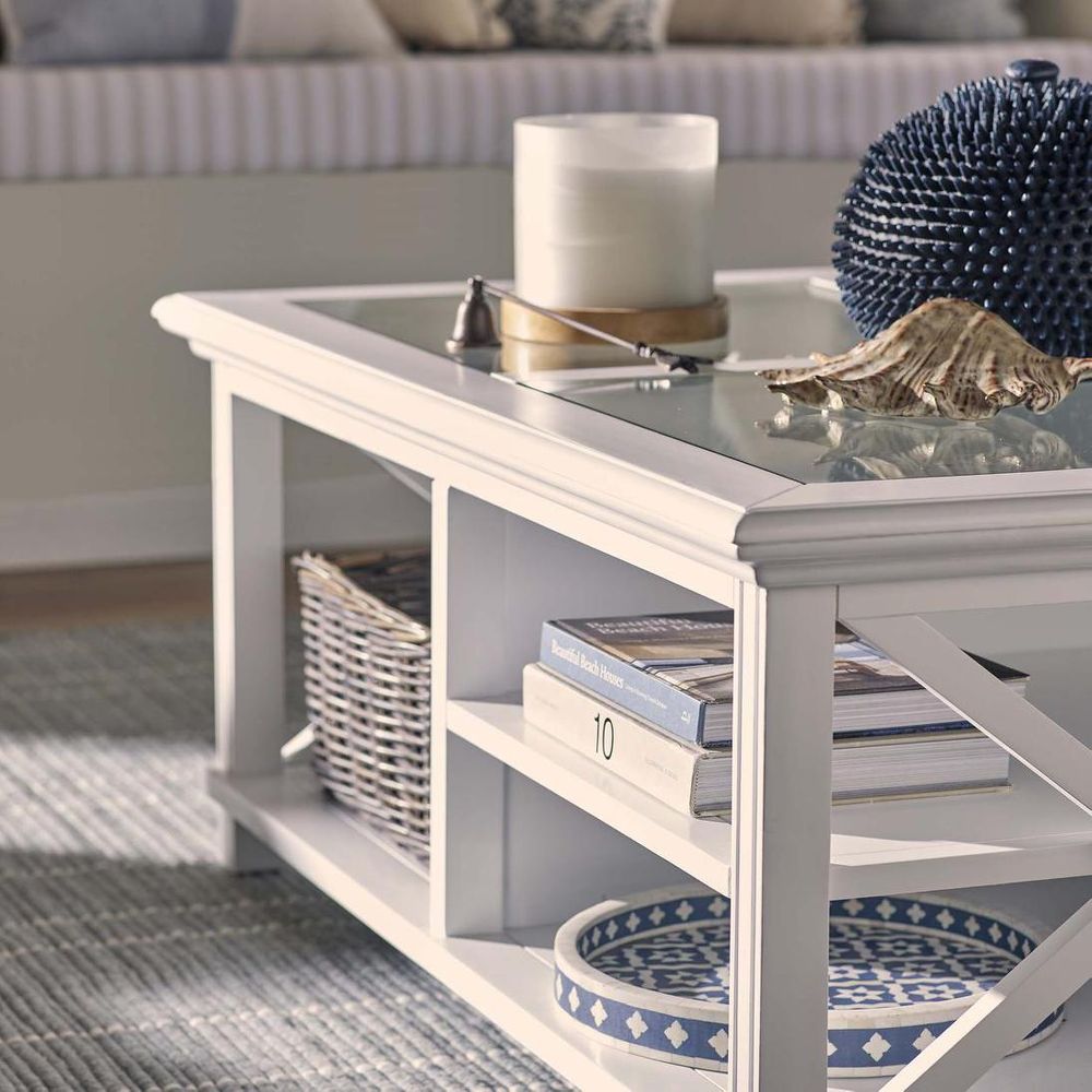 Sorrento Hamptons Rectangle 119Cm Coffee Table White