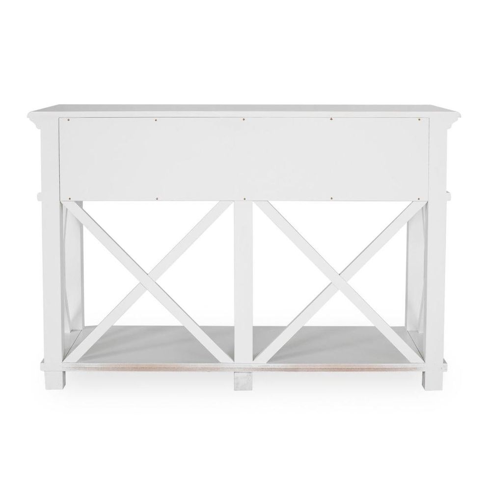 Sorrento Hamptons 130Cm 2 Drawer Console White