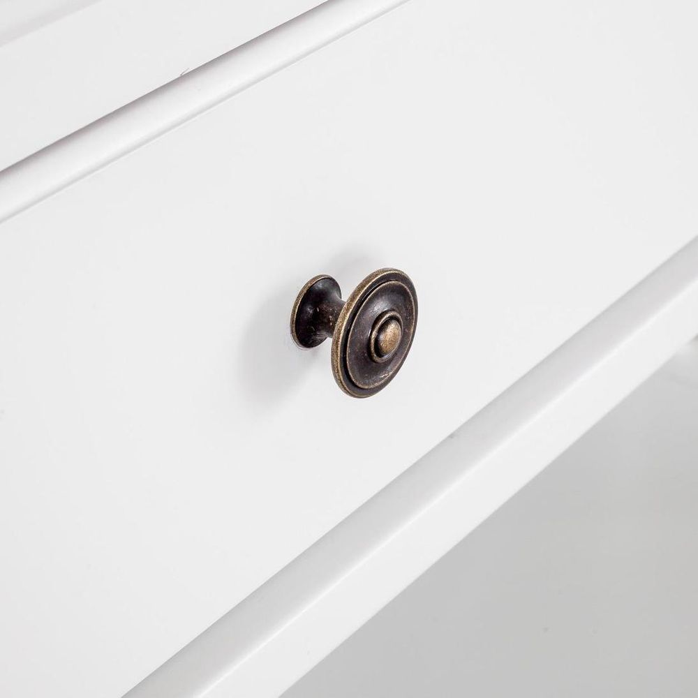 Sorrento Hamptons 130Cm 2 Drawer Console White