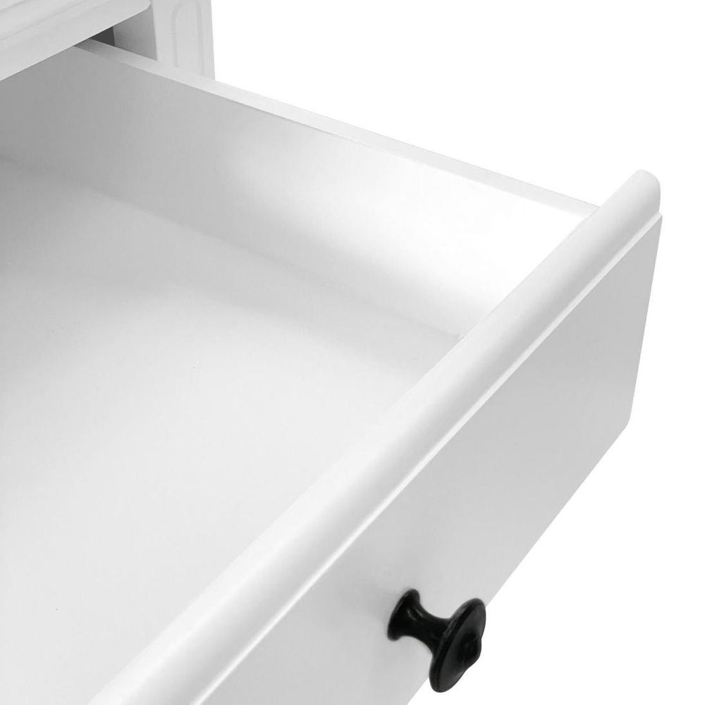 Sorrento Hamptons Bedside Table W/Drawer White