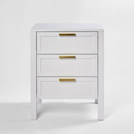 Santorini Bedside 3 Drawers White