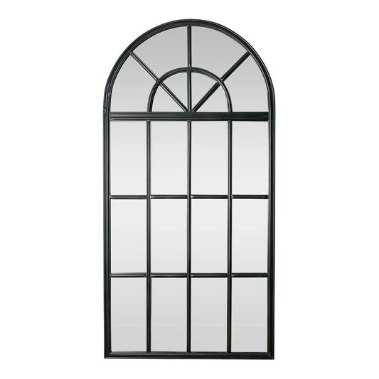 Large Iron Arch Mirror With Panes