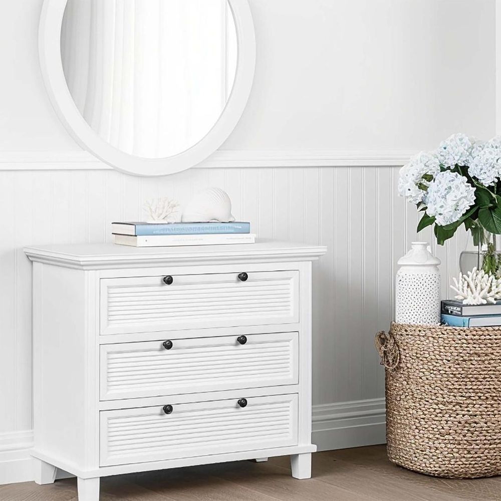 West Beach Chest Of 3 Drawers White