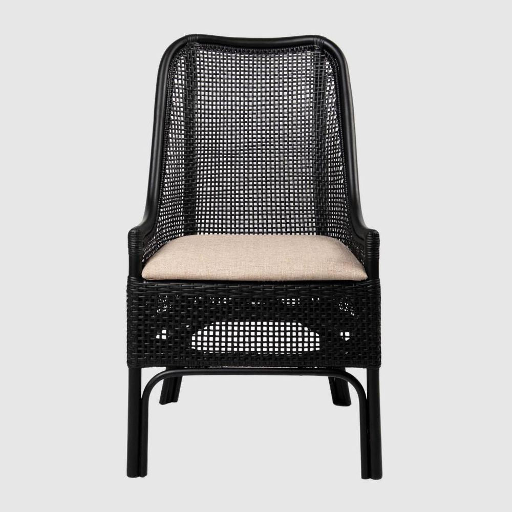 Victoria Hamptons Dining Chair Black
