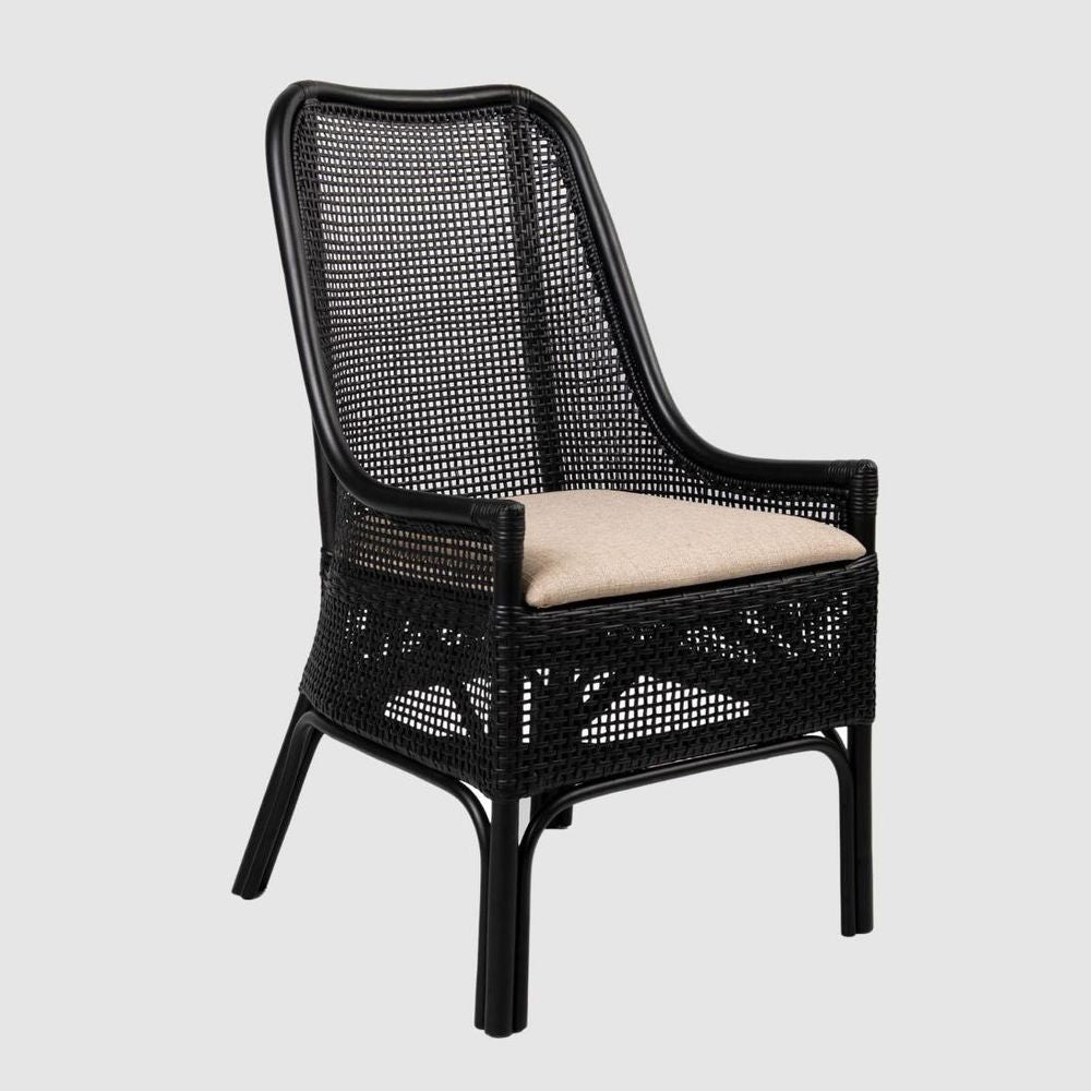 Victoria Hamptons Dining Chair Black