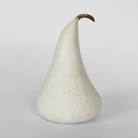 Marble Pear Large White