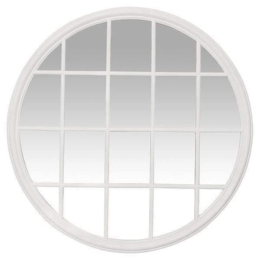 Hamptons Round Mirror 1.2X1.2M White