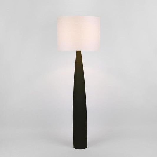 Samson Floor Lamp Black Base With White Shade