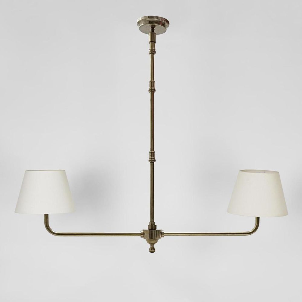 Sheridan Two Arm Pendant Antique Brass