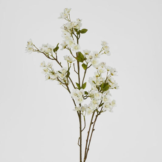 Mini Peach Blossom Spray White