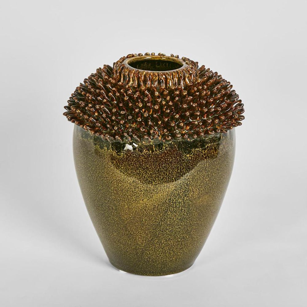 Keir Vase Short Mustard
