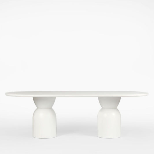 Olive Dining Table Top Oval White