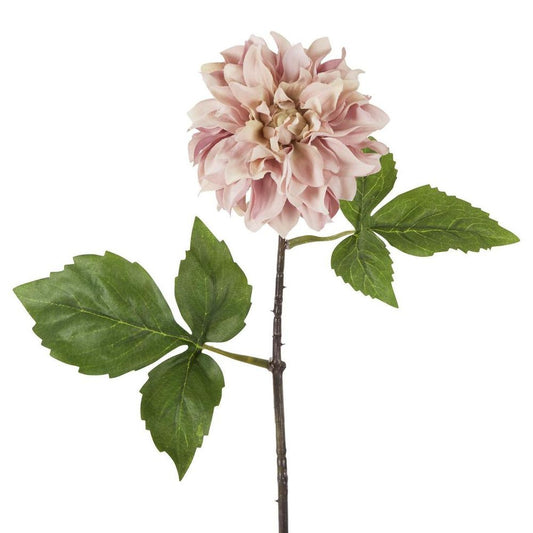 Dried Look Dahlia Stem Small 43Cm Pink