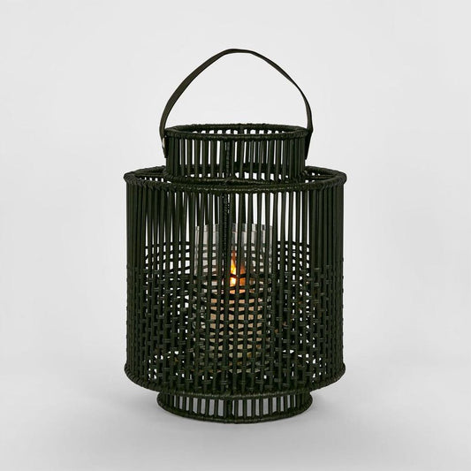 Kyra Rattan Lantern Medium Black