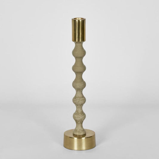 Elsa Candle Stand Medium Beige Gloss