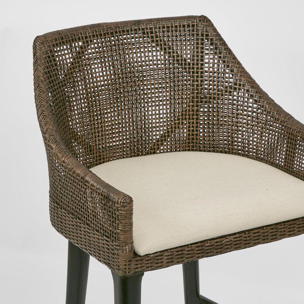 Charlotte Rattan Counter Stool Soil Brown