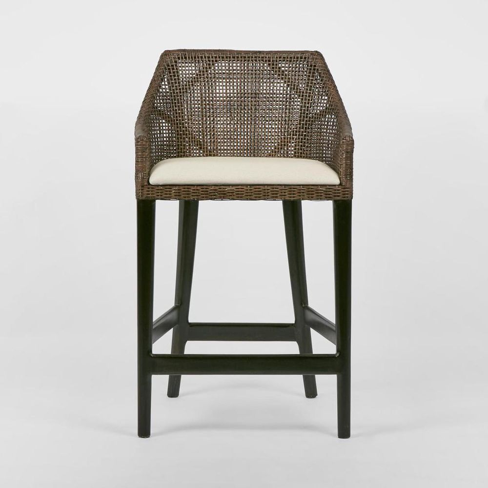 Charlotte Rattan Counter Stool Soil Brown