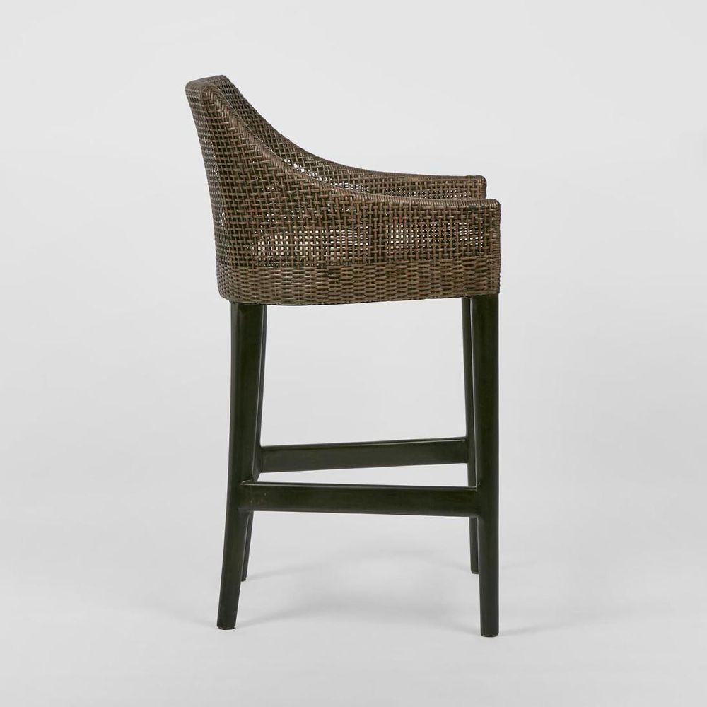 Charlotte Rattan Counter Stool Soil Brown