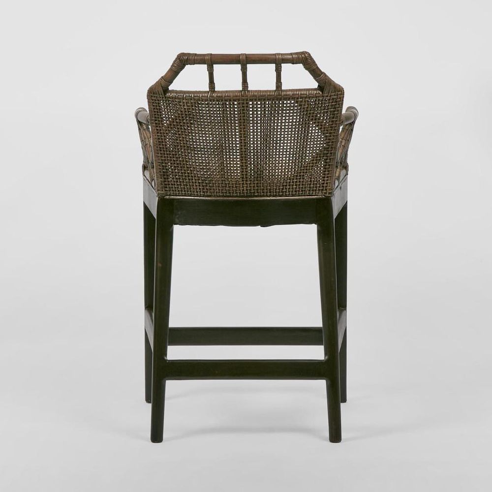Baker Counter Stool With Arms Soil Brown