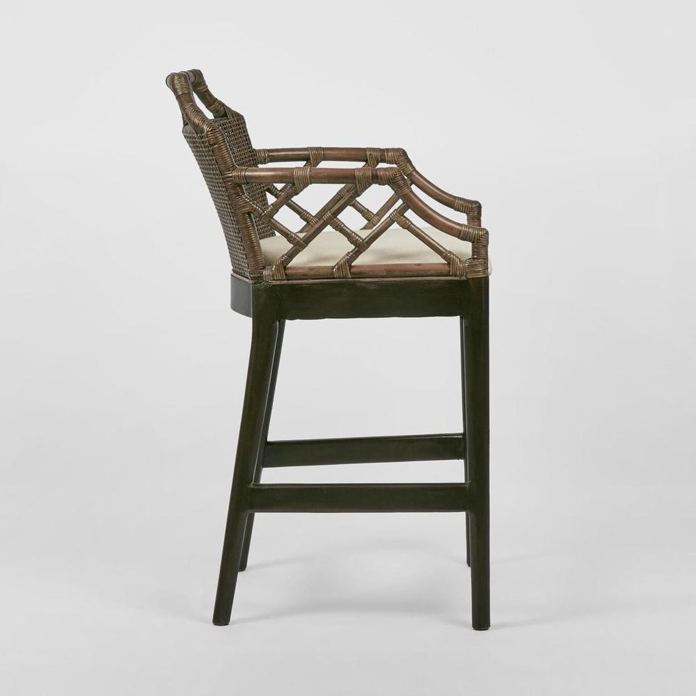 Baker Counter Stool With Arms Soil Brown