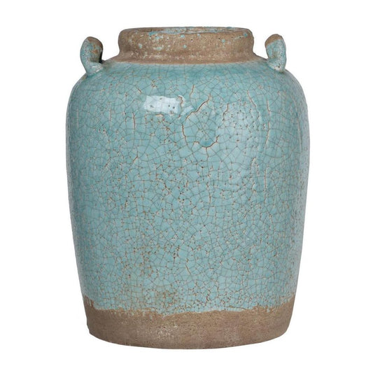 Melanie Terracotta Vase Turquoise Lge
