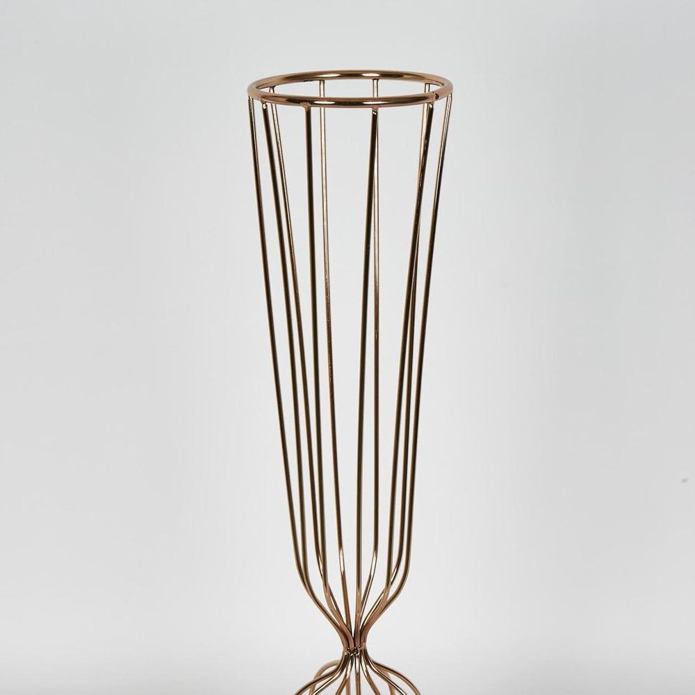 Rose Gold Iron Floral Ball Stand