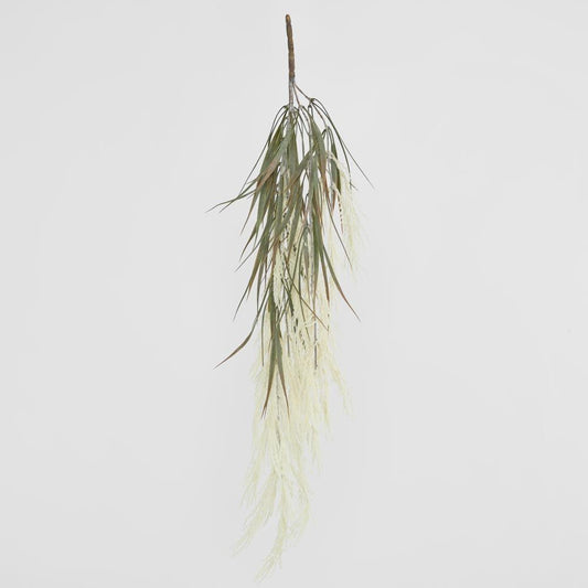 Ivory White Hanging Wheat Bush