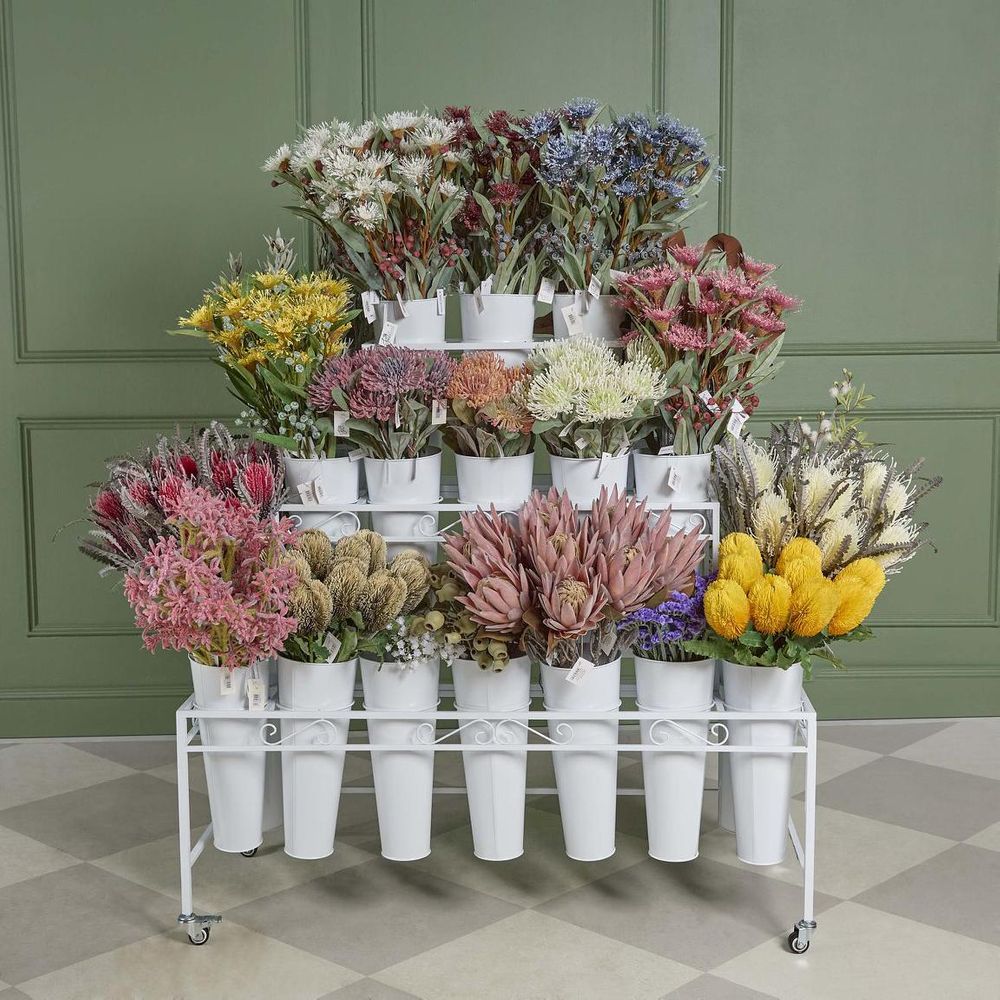 Rectangular 21 Bucket Flower Stand
