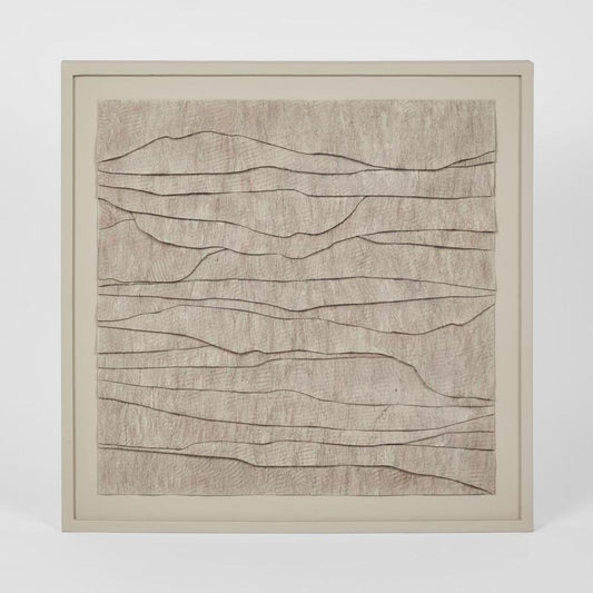 Ladrar Bark Wall Art Square Ecru