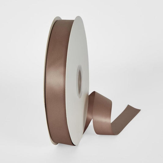 Peacan Brown 91.4M - 25Mm Double Sided Satin Ribbon P779