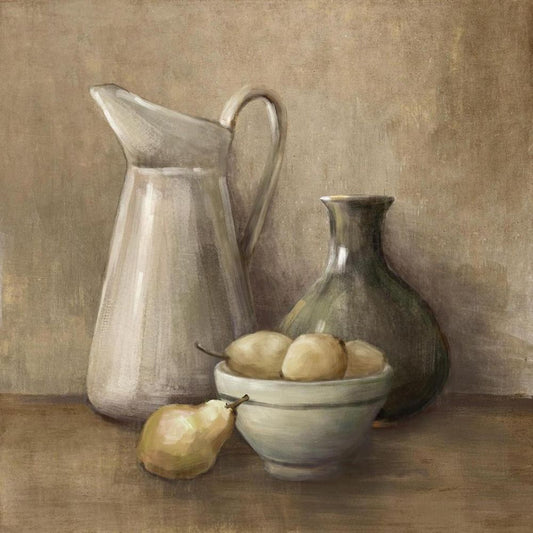 Bowl W Pears & Jug Painting Wall Art
