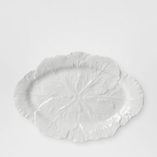 Luxe Cabbage Leaf Oval Platter