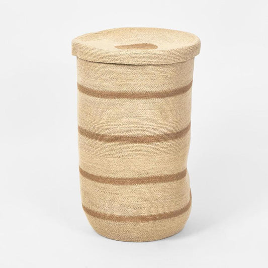 Mayan Woven Basket Wlid Natural And Brown