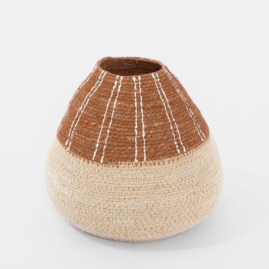 Mali Woven Basket Rust