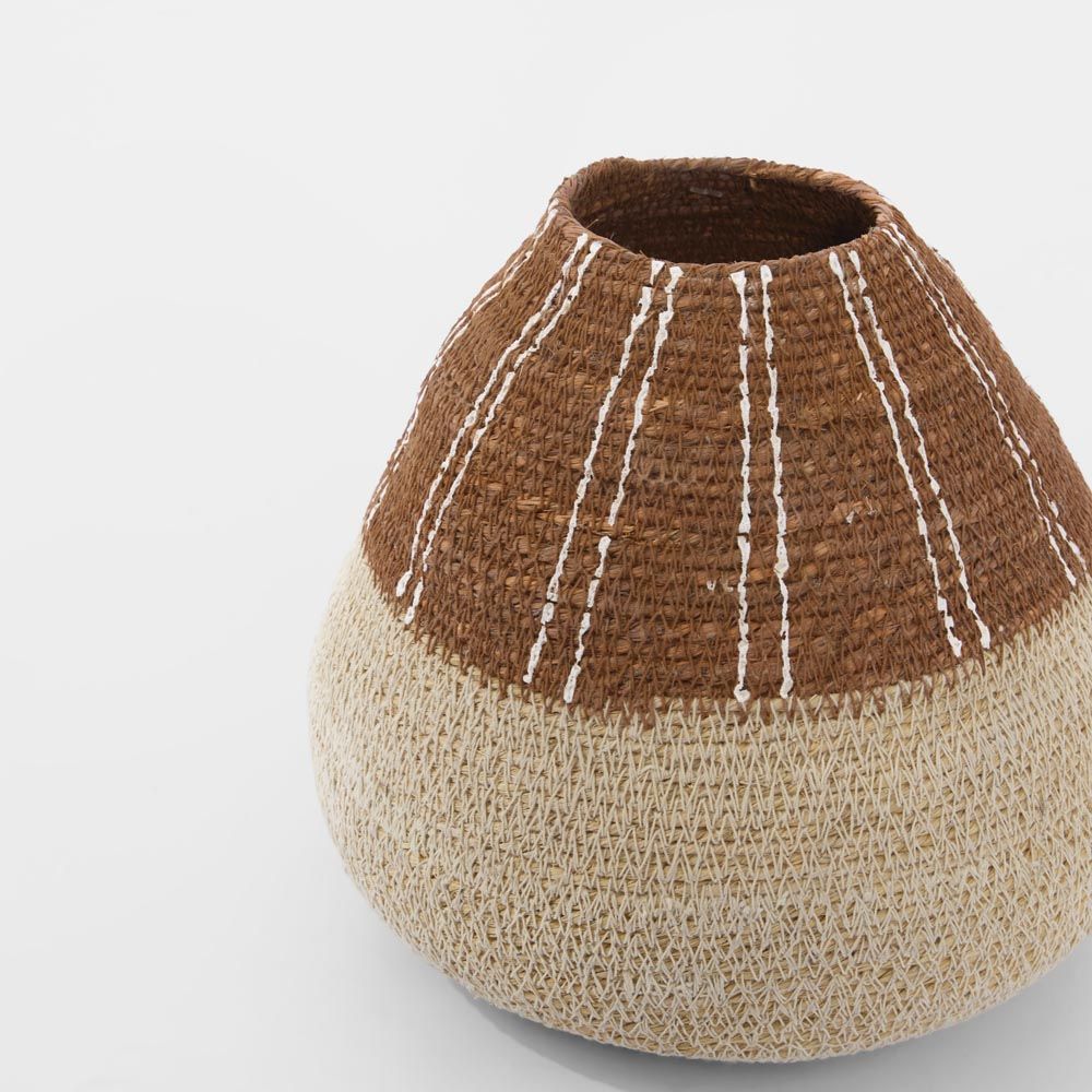 Mali Woven Basket Rust