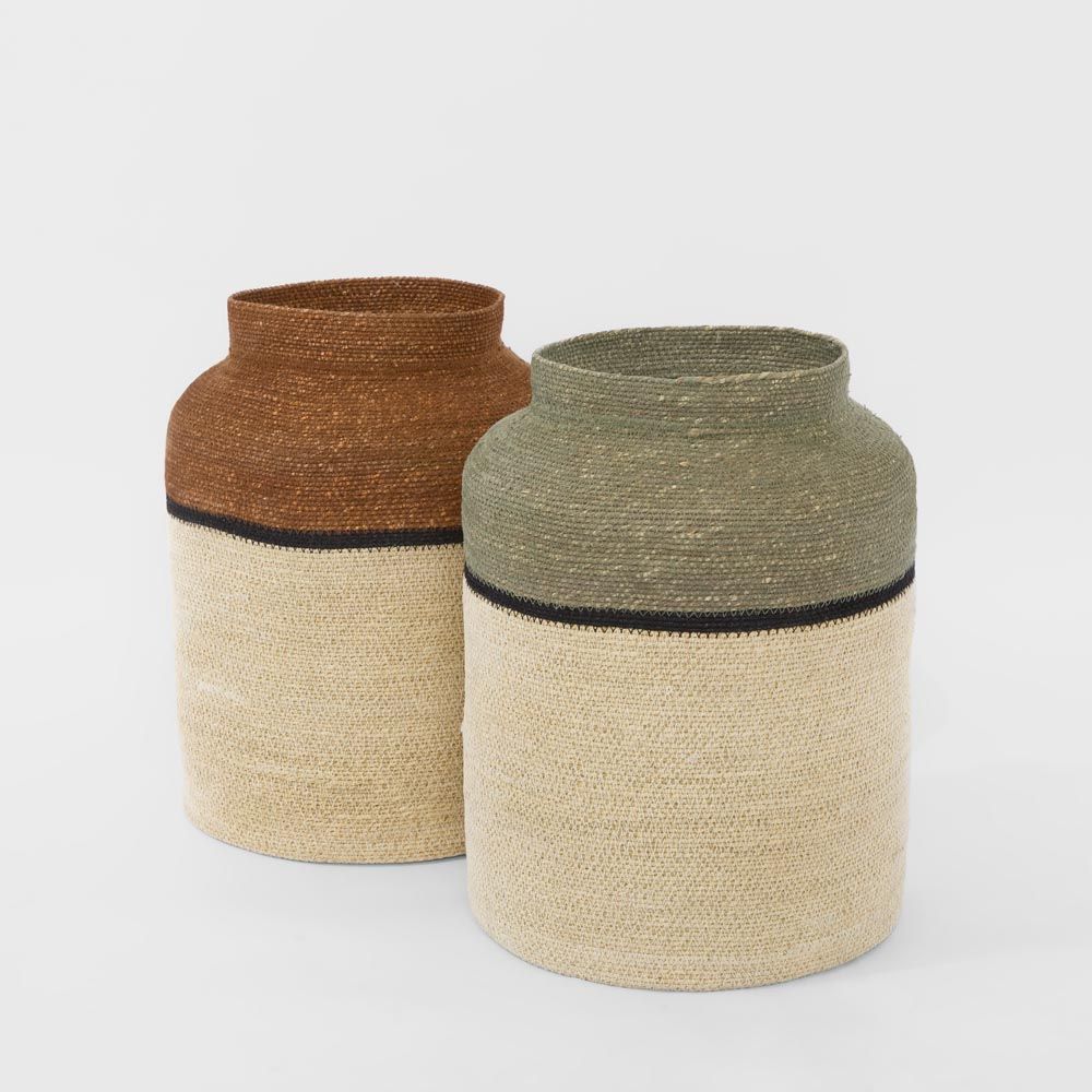 Sien Woven Basket Green