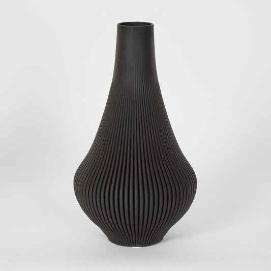 Verne 3D Vase Lge Black