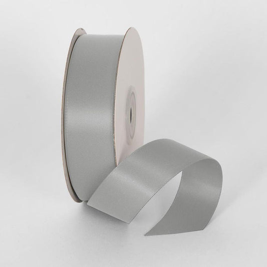 Light Silver 25Mm Double Sided Satin Ribbon 25 Yards - P009