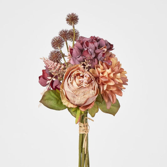 Mauve Dried Rose Chrysanthemum Hydrangea Bouquet