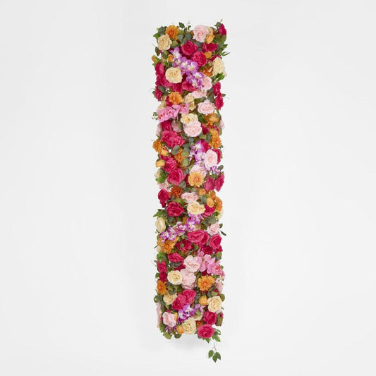 Flower Table Runner Pink And Orange