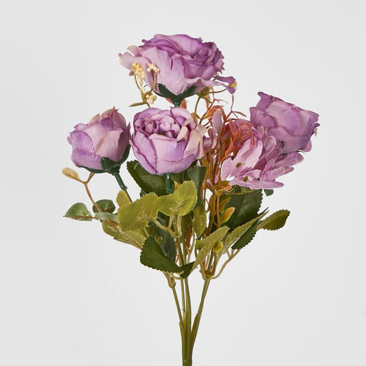 Lilac Purple Rose Hydrangea Bouquet